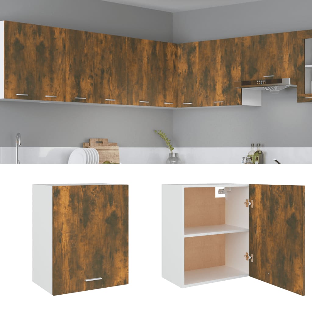 Bovenkast Lyon 50x31x60 cm bewerkt hout gerookt eikenkleurig is nu te koop bij PeponiXL, paradijselijk wonen!