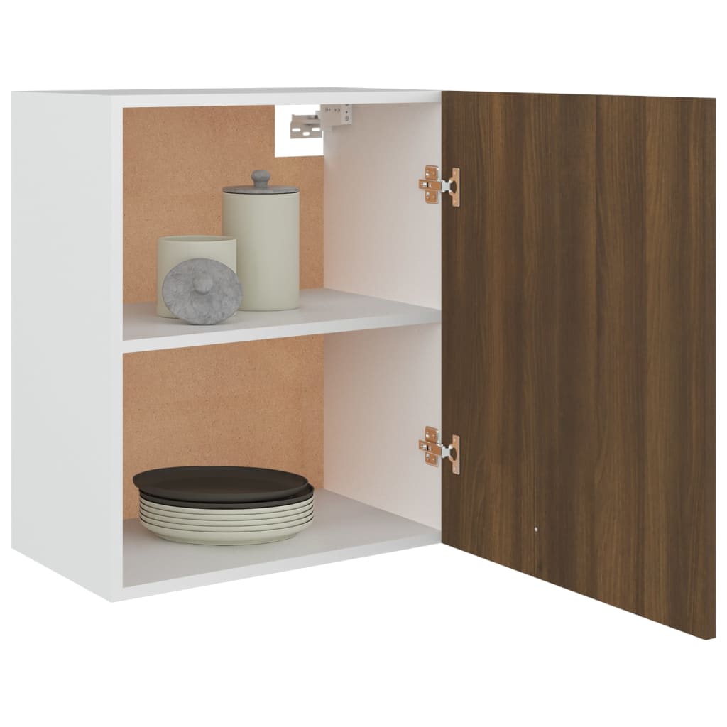 Bovenkast Lyon 50x31x60 cm bewerkt hout bruin eikenkleur is nu te koop bij PeponiXL, paradijselijk wonen!