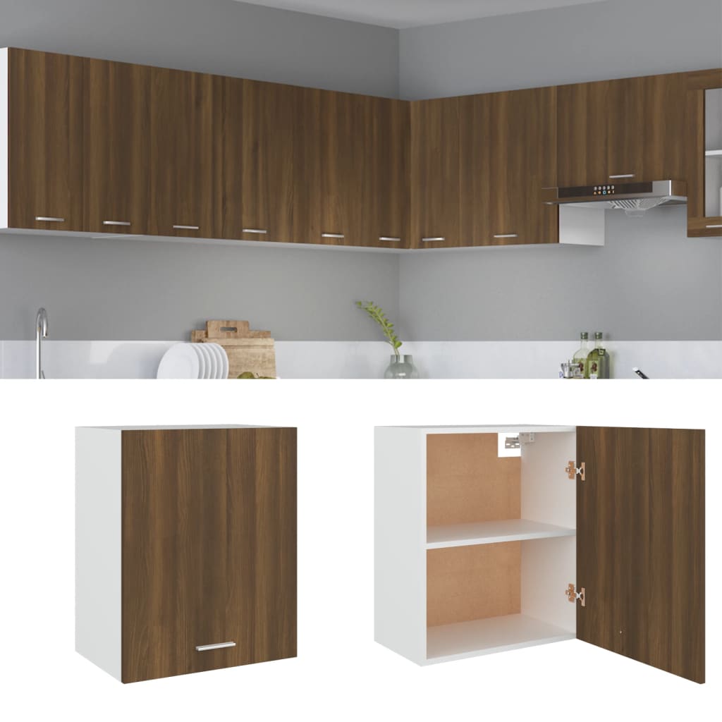Bovenkast Lyon 50x31x60 cm bewerkt hout bruin eikenkleur is nu te koop bij PeponiXL, paradijselijk wonen!