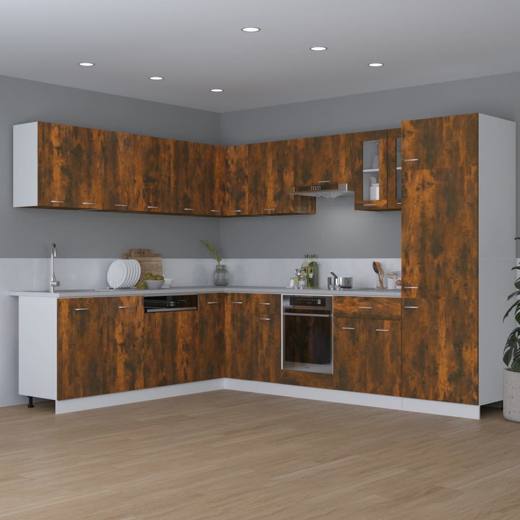 Bovenkast Lyon 80x31x60 cm bewerkt hout gerookt eikenkleurig is nu te koop bij PeponiXL, paradijselijk wonen!