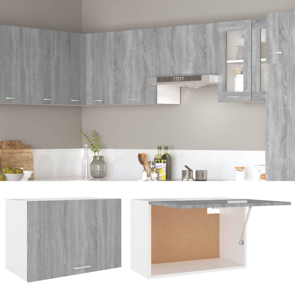 Bovenkast Lyon 60x31x40cm bewerkt hout grijs sonoma eikenkleurig is nu te koop bij PeponiXL, paradijselijk wonen!