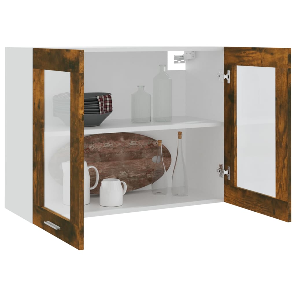 Bovenkast Lyon 80x31x60 cm bewerkt hout gerookt eikenkleurig is nu te koop bij PeponiXL, paradijselijk wonen!