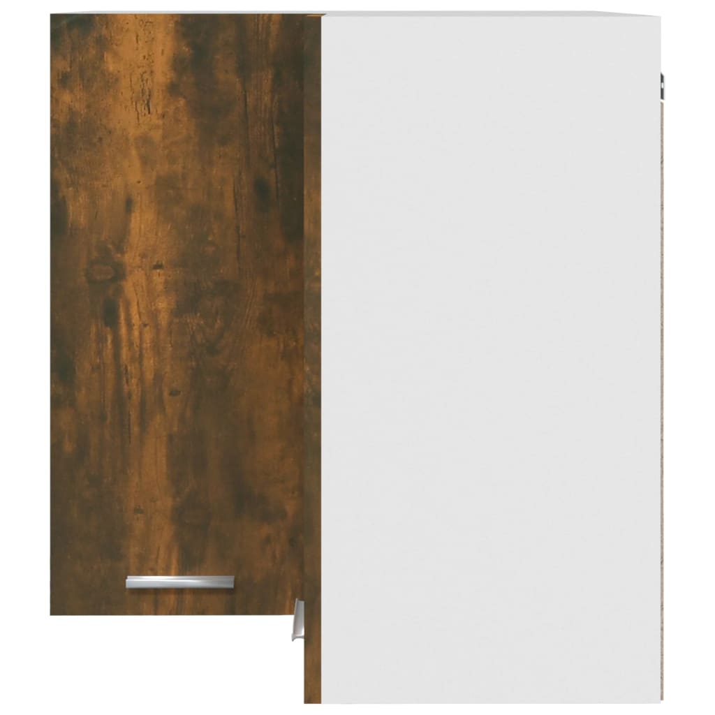 Hanghoekkast Lyon 57x57x60 cm bewerkt hout gerookt eikenkleurig is nu te koop bij PeponiXL, paradijselijk wonen!