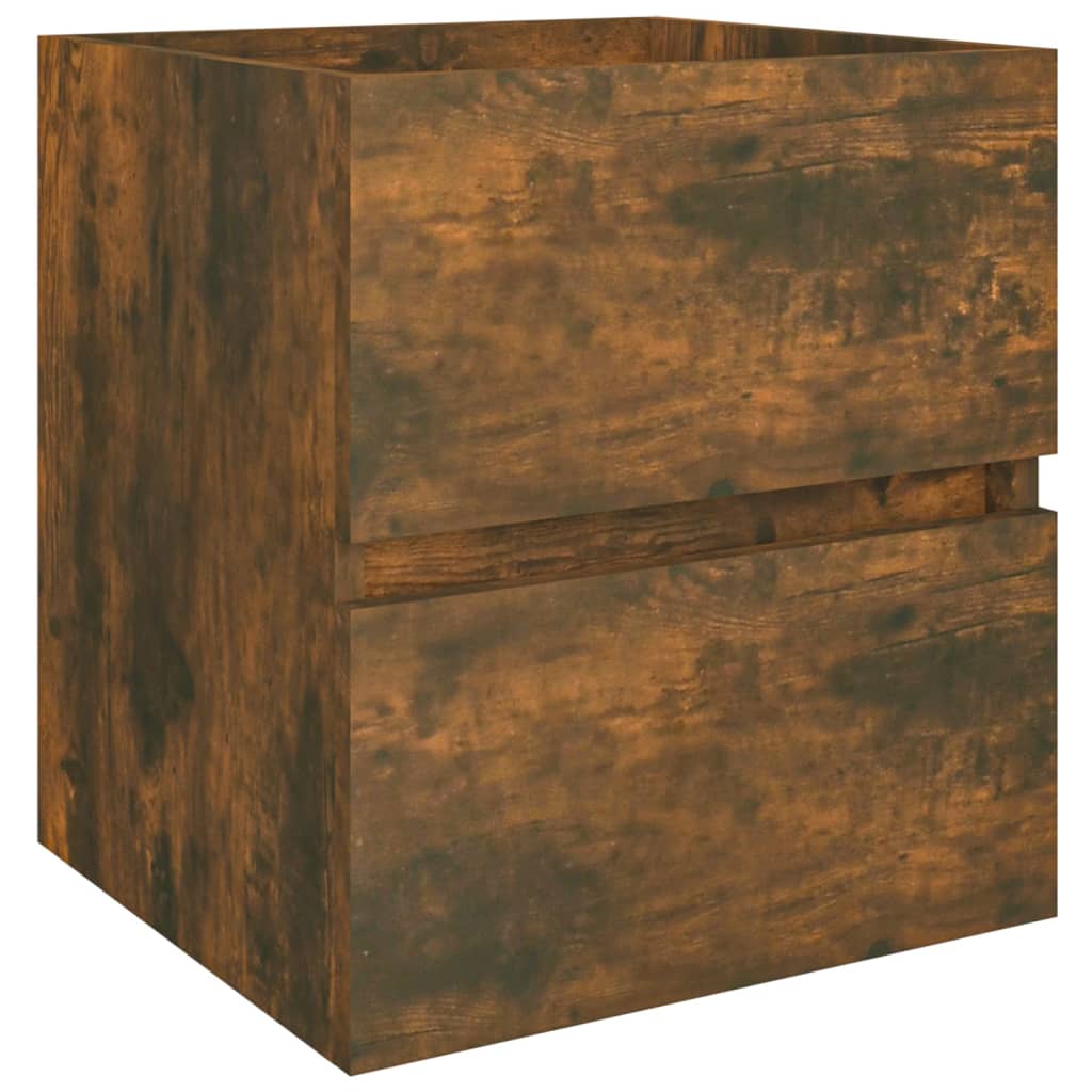 Wastafelkast 41x38,5x45 cm bewerkt hout gerookt eikenkleurig is nu te koop bij PeponiXL, paradijselijk wonen!