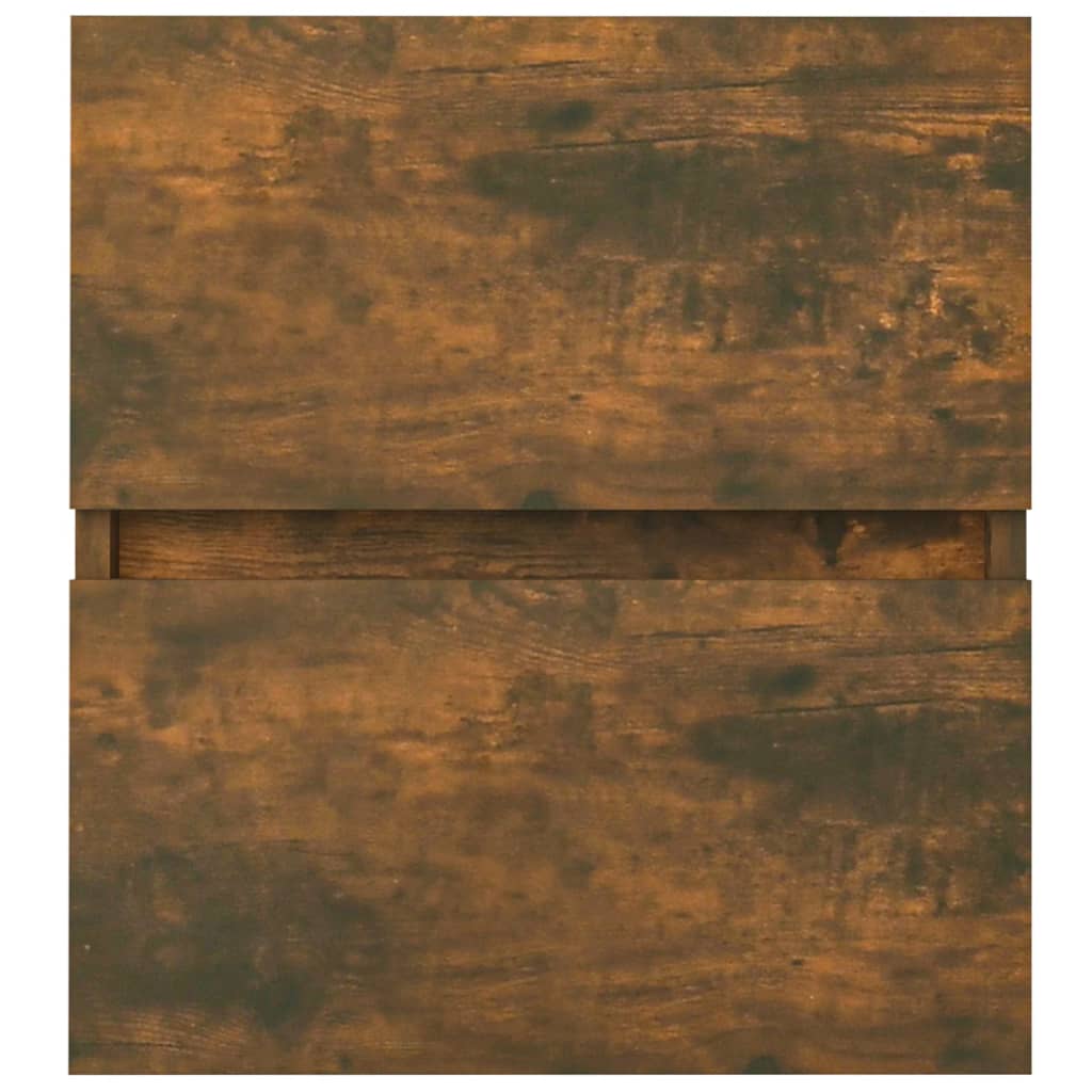 Wastafelkast 41x38,5x45 cm bewerkt hout gerookt eikenkleurig is nu te koop bij PeponiXL, paradijselijk wonen!