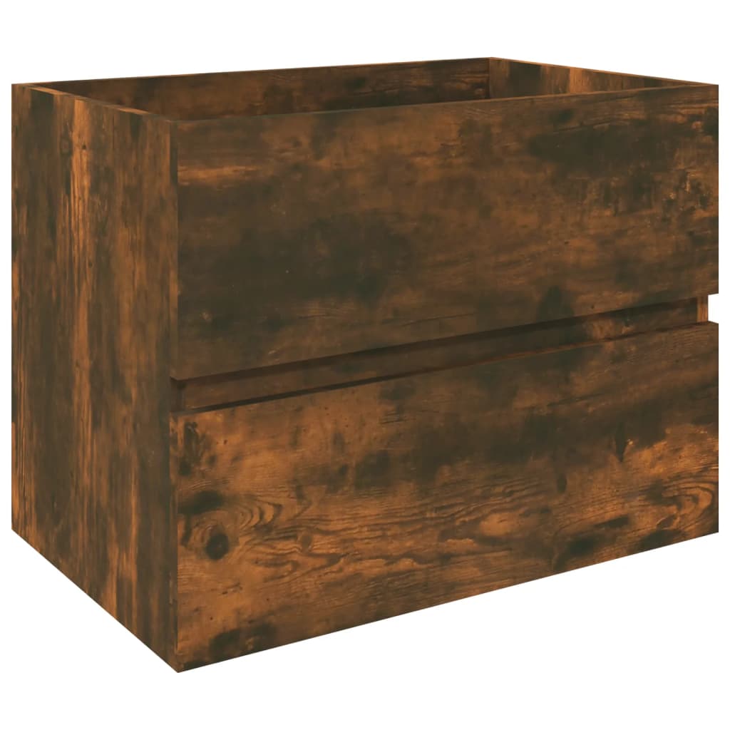 Wastafelkast 60x38,5x45 cm bewerkt hout gerookt eikenkleurig is nu te koop bij PeponiXL, paradijselijk wonen!