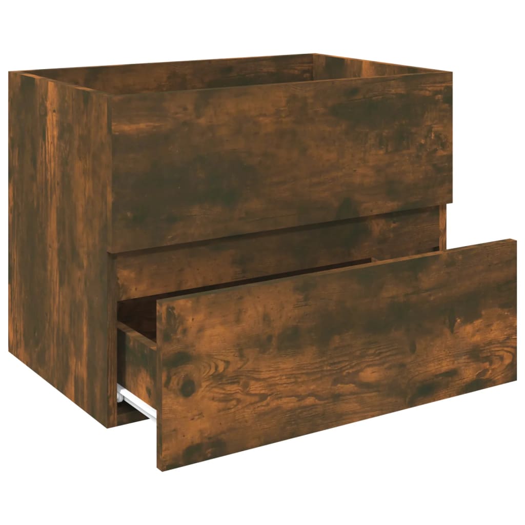 Wastafelkast 60x38,5x45 cm bewerkt hout gerookt eikenkleurig is nu te koop bij PeponiXL, paradijselijk wonen!