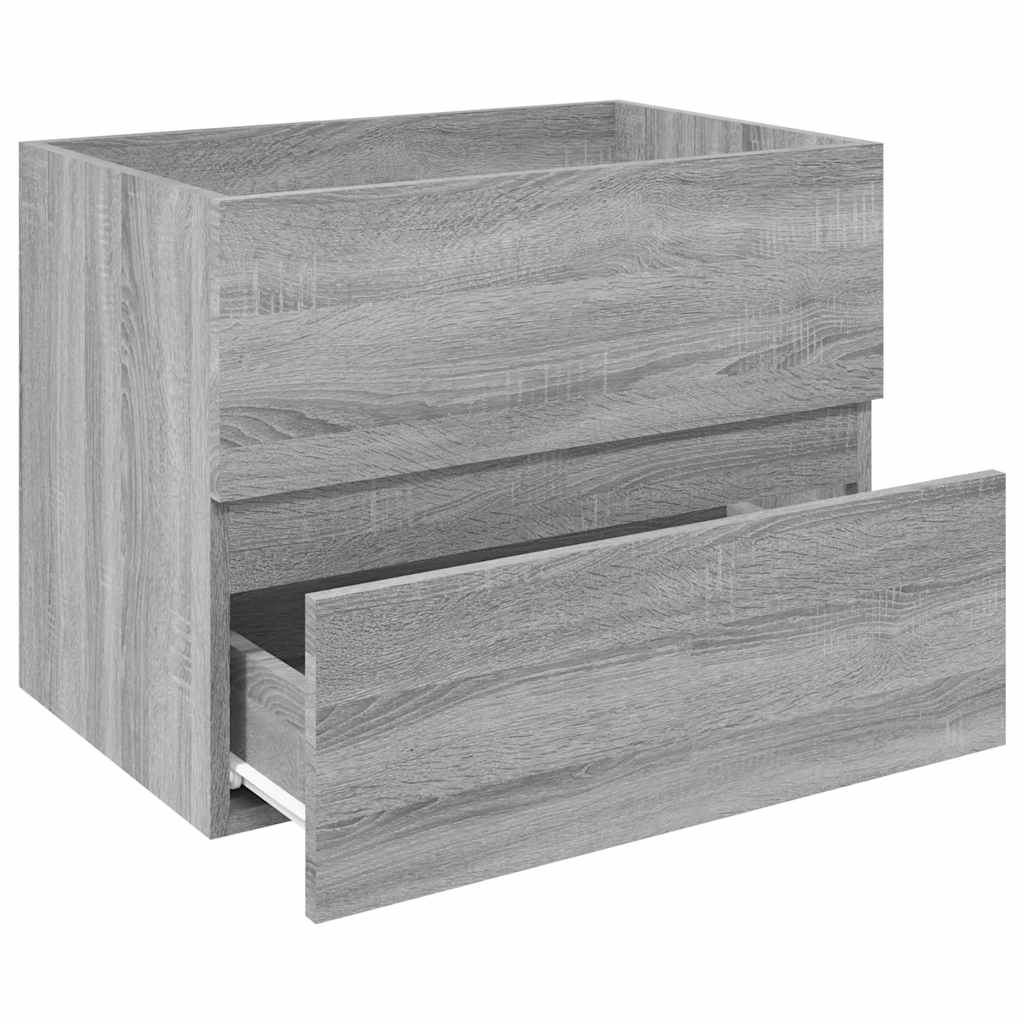 Wastafelkast 60x38,5x45 cm bewerkt hout grijs sonoma eikenkleur is nu te koop bij PeponiXL, paradijselijk wonen!