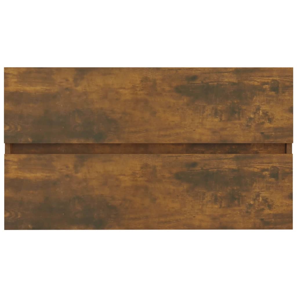 Wastafelkast 80x38,5x45 cm bewerkt hout gerookt eikenkleurig is nu te koop bij PeponiXL, paradijselijk wonen!
