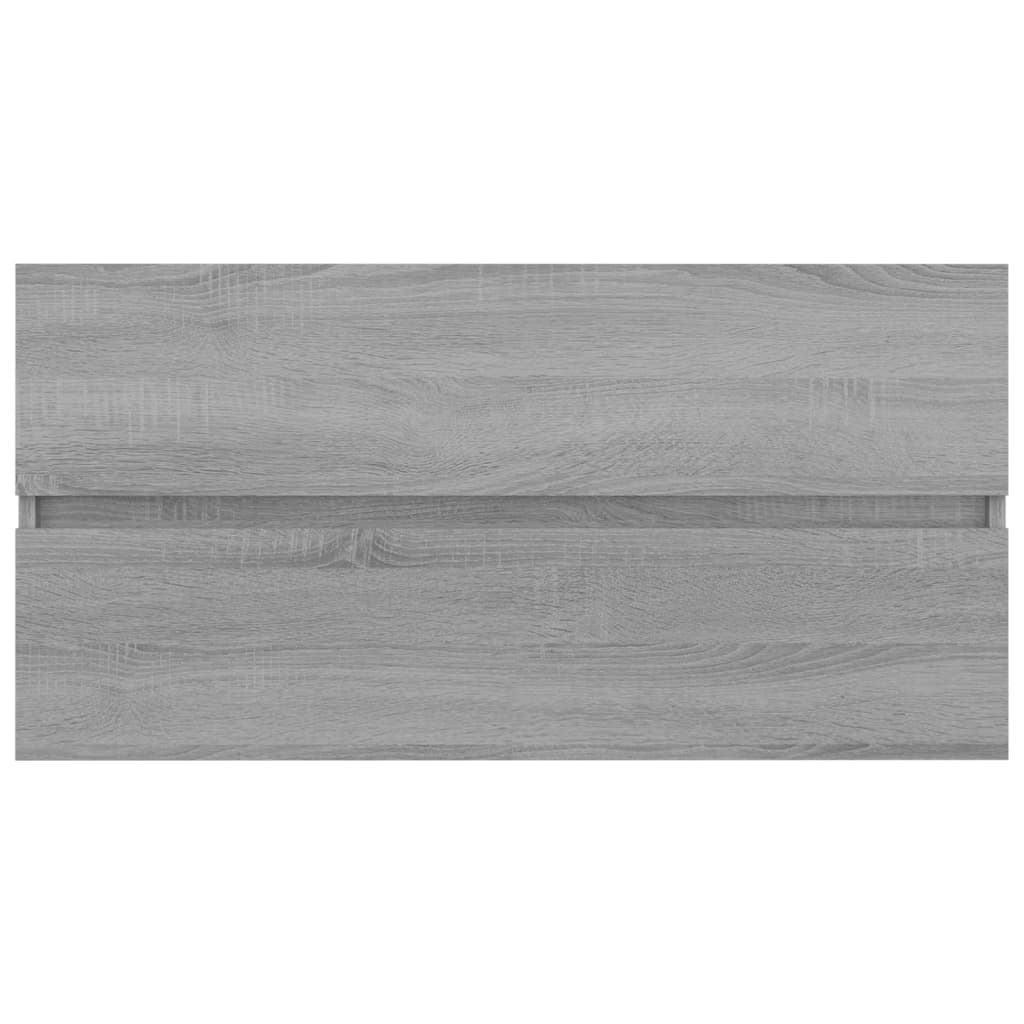 Wastafelkast 90x38,5x45 cm bewerkt hout grijs sonoma eikenkleur is nu te koop bij PeponiXL, paradijselijk wonen!
