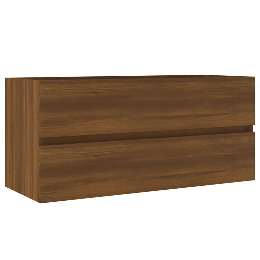 Wastafelkast 100x38,5x45 cm bewerkt hout bruin eikenkleur is nu te koop bij PeponiXL, paradijselijk wonen!