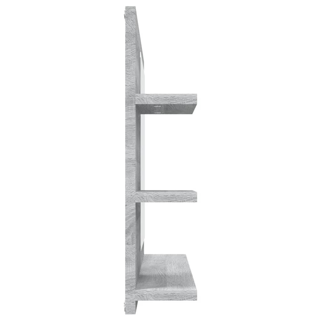 Badkamerspiegel 60x10,5x45 cm bewerkt hout grijs sonoma eiken is nu te koop bij PeponiXL, paradijselijk wonen!