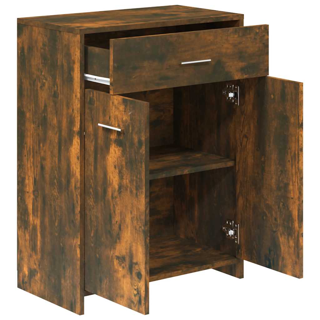 Badkamerkast 60x33x80 cm bewerkt hout gerookt eikenkleurig is nu te koop bij PeponiXL, paradijselijk wonen!