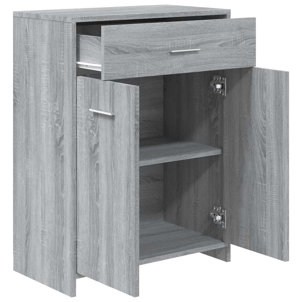 Badkamerkast 60x33x80 cm bewerkt hout grijs sonoma eikenkleurig is nu te koop bij PeponiXL, paradijselijk wonen!