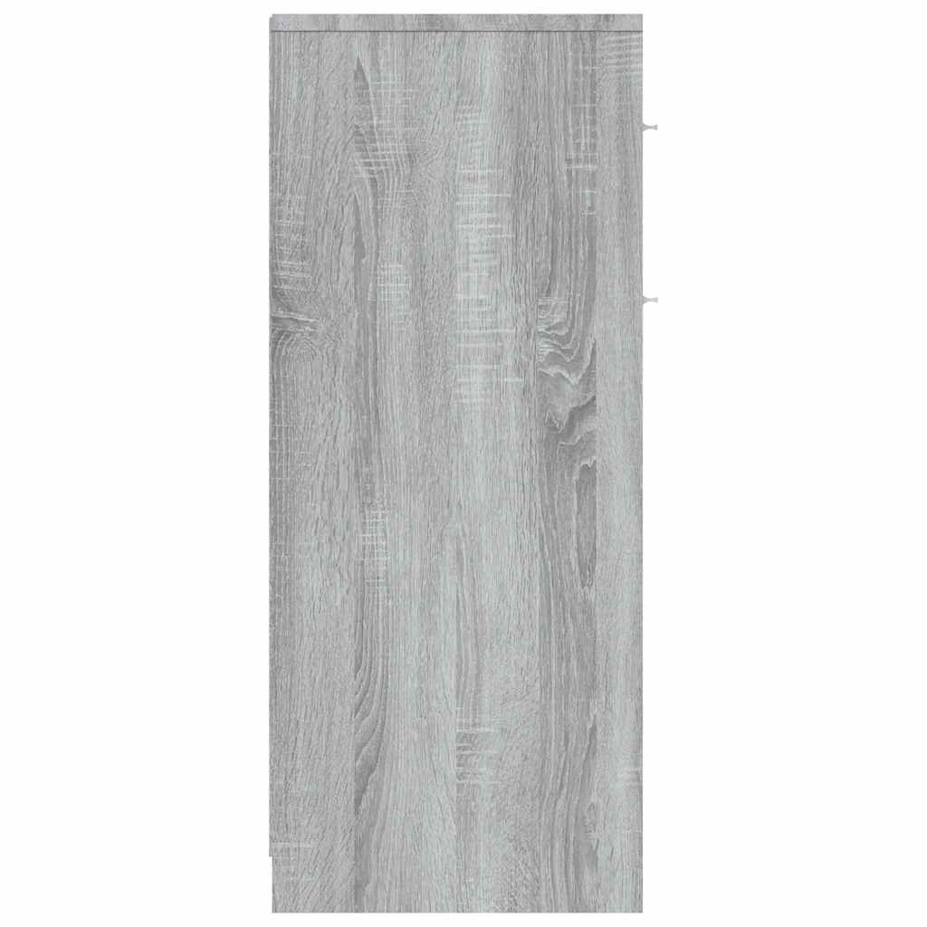Badkamerkast 60x33x80 cm bewerkt hout grijs sonoma eikenkleurig is nu te koop bij PeponiXL, paradijselijk wonen!