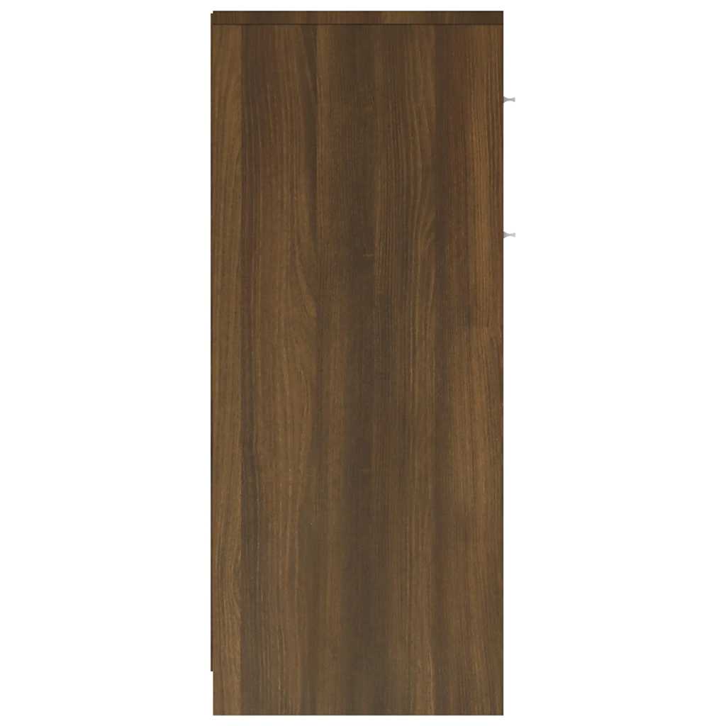 Badkamerkast 60x33x80 cm bewerkt hout bruin eikenkleur is nu te koop bij PeponiXL, paradijselijk wonen!
