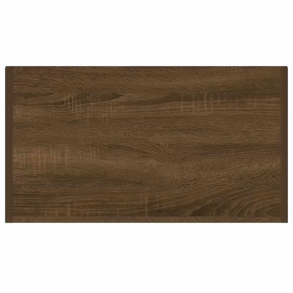Badkamerkast 60x33x80 cm bewerkt hout bruin eikenkleur is nu te koop bij PeponiXL, paradijselijk wonen!