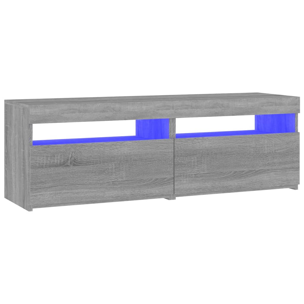 Tv-meubels 2 st met LED-verlichting 60x35x40 cm grijs sonoma is nu te koop bij PeponiXL, paradijselijk wonen!