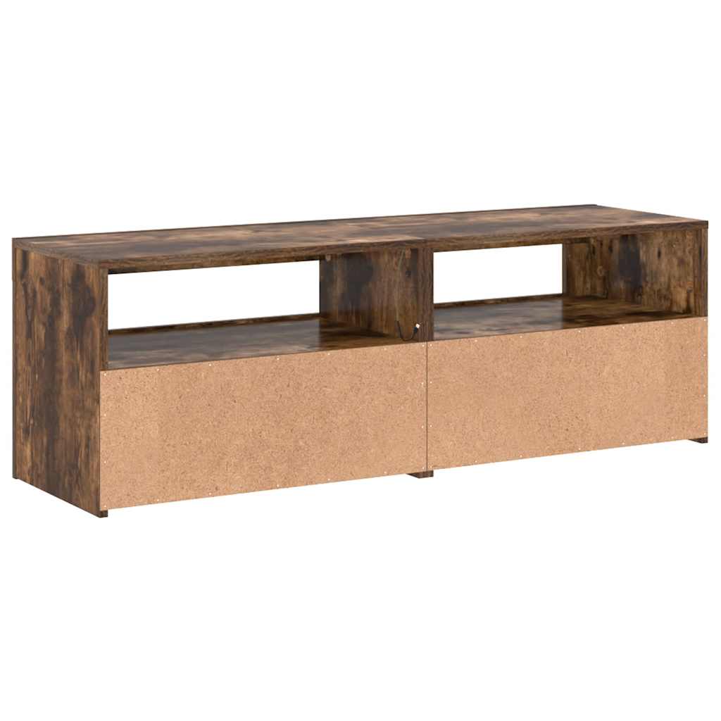 Tv-meubel met LED-verlichting 120x35x40 cm sonoma eikenkleurig is nu te koop bij PeponiXL, paradijselijk wonen!