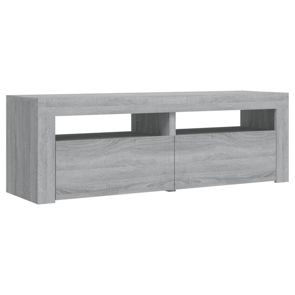 Tv-meubel met LED-verlichting 120x35x40 cm grijs sonoma eiken is nu te koop bij PeponiXL, paradijselijk wonen!