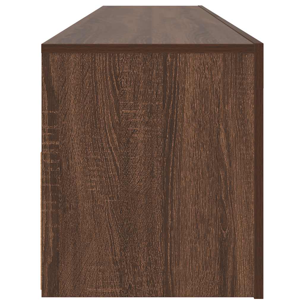 Tv-meubel met LED-verlichting 120x35x40 cm bruin eikenkleur is nu te koop bij PeponiXL, paradijselijk wonen!