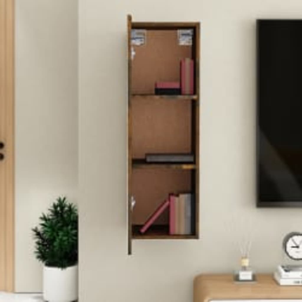 Tv-meubel 30,5x30x90 cm bewerkt hout gerookt eikenkleur is nu te koop bij PeponiXL, paradijselijk wonen!