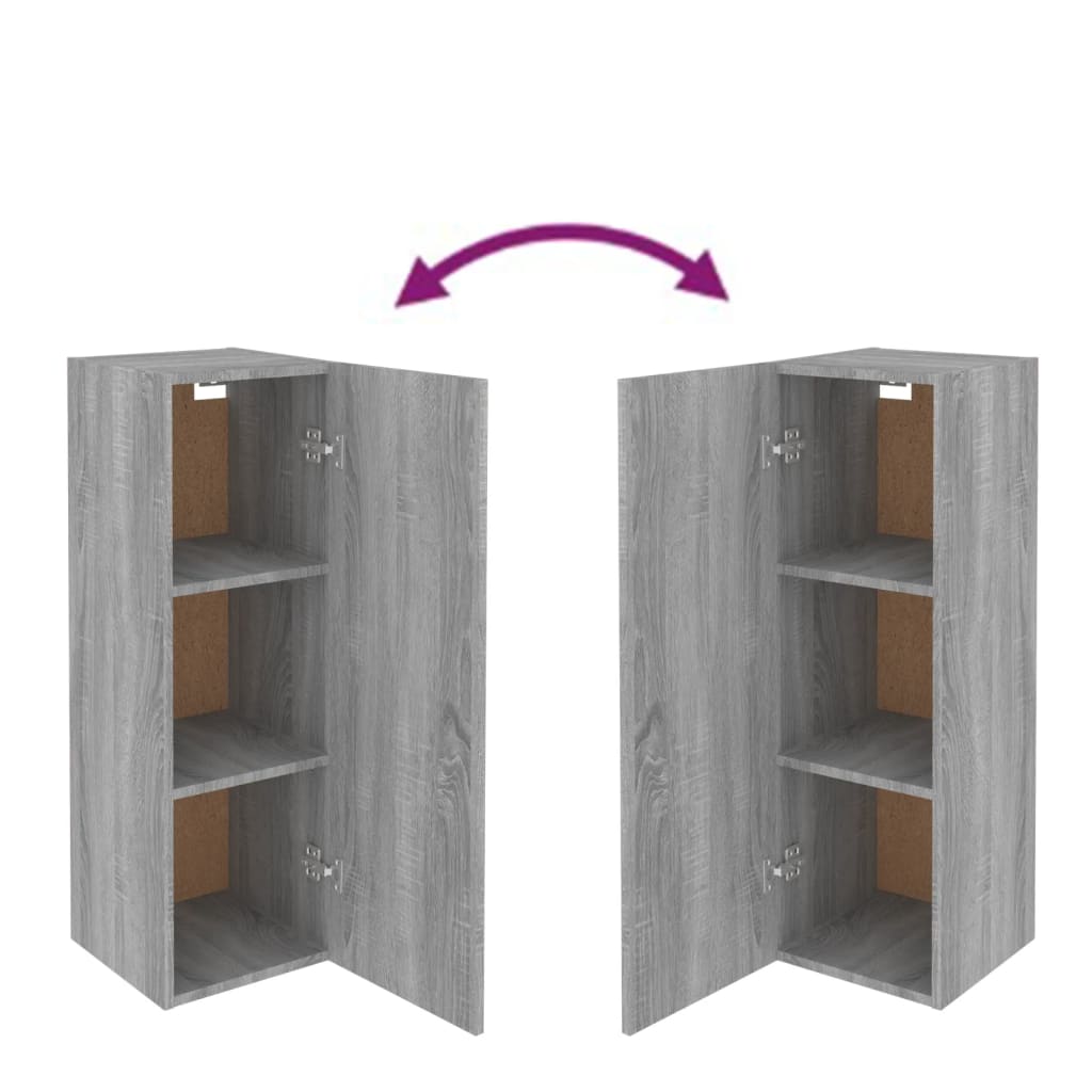 Tv-meubel 30,5x30x90 cm bewerkt hout grijs sonoma eikenkleur is nu te koop bij PeponiXL, paradijselijk wonen!