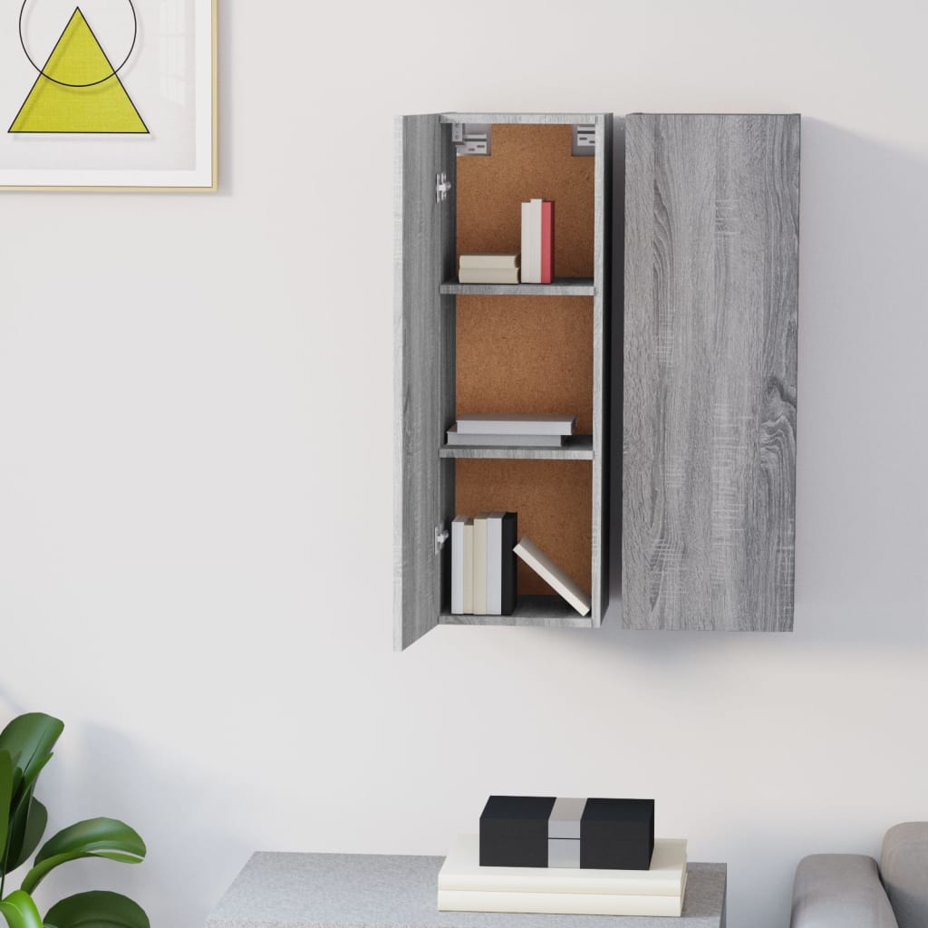 Tv-meubelen 2 st 30,5x30x90 cm bewerkt hout grijs sonoma eiken is nu te koop bij PeponiXL, paradijselijk wonen!