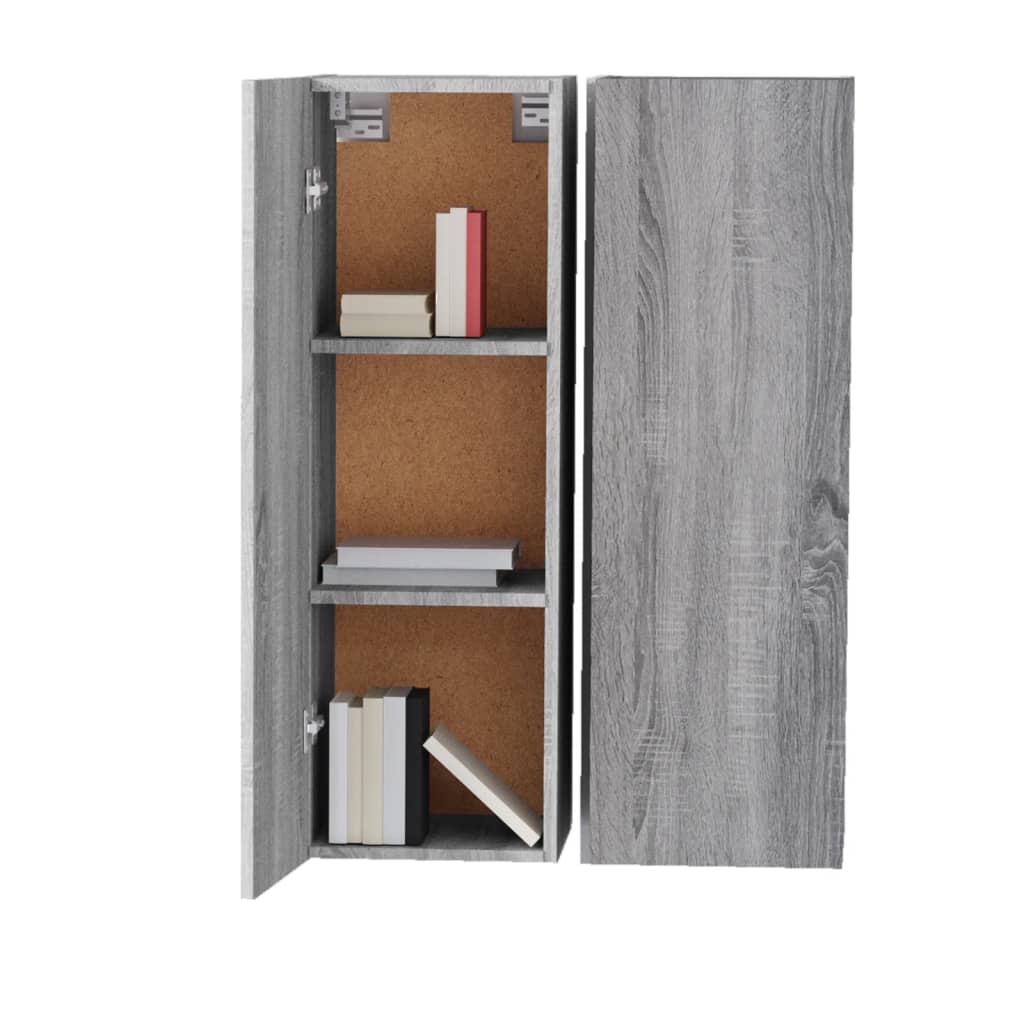 Tv-meubelen 2 st 30,5x30x90 cm bewerkt hout grijs sonoma eiken is nu te koop bij PeponiXL, paradijselijk wonen!