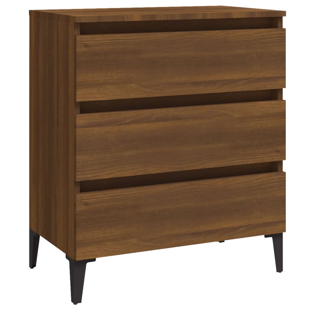 Dressoir 60x35x69 cm bewerkt hout bruin eikenkleur is nu te koop bij PeponiXL, paradijselijk wonen!