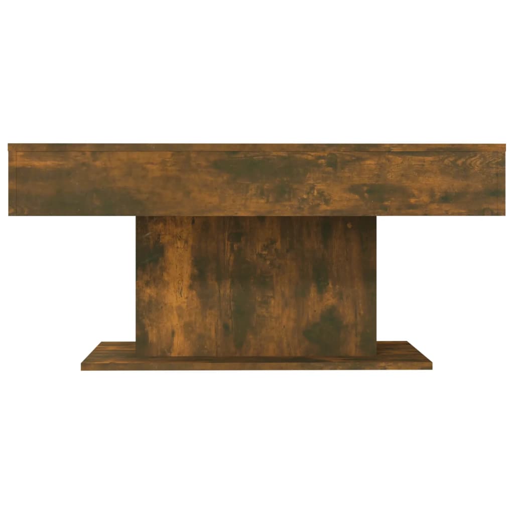 Salontafel 96x50x45 cm bewerkt hout gerookt eikenkleurig is nu te koop bij PeponiXL, paradijselijk wonen!