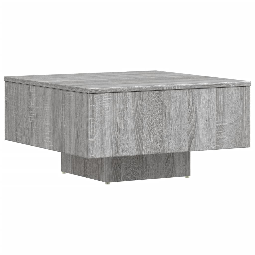 Salontafel 60x60x31,5 cm bewerkt hout grijs sonoma eikenkleurig is nu te koop bij PeponiXL, paradijselijk wonen!