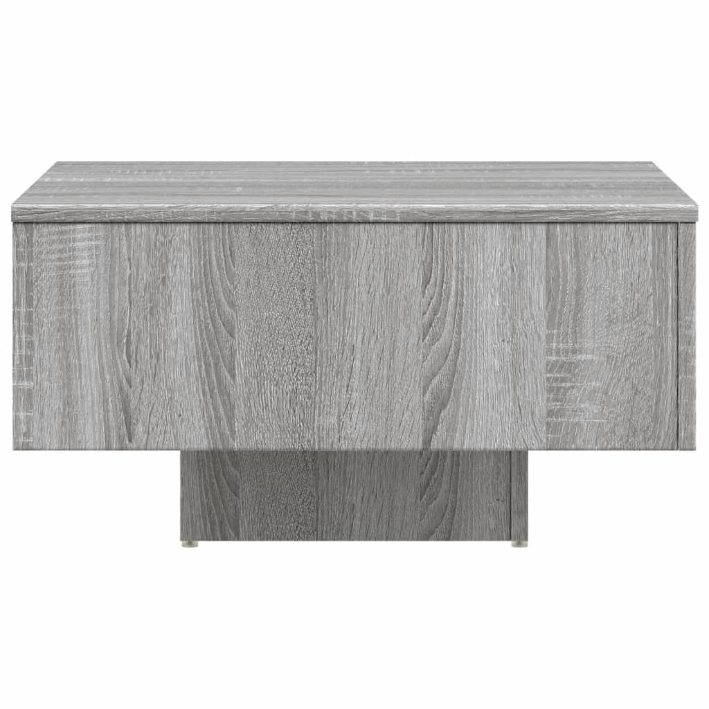 Salontafel 60x60x31,5 cm bewerkt hout grijs sonoma eikenkleurig is nu te koop bij PeponiXL, paradijselijk wonen!