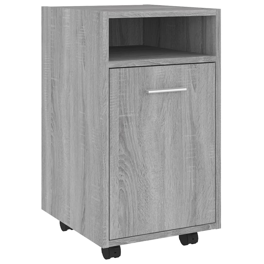 Bijzetkast met wielen 33x38x60 cm bewerkt hout grijs sonoma is nu te koop bij PeponiXL, paradijselijk wonen!