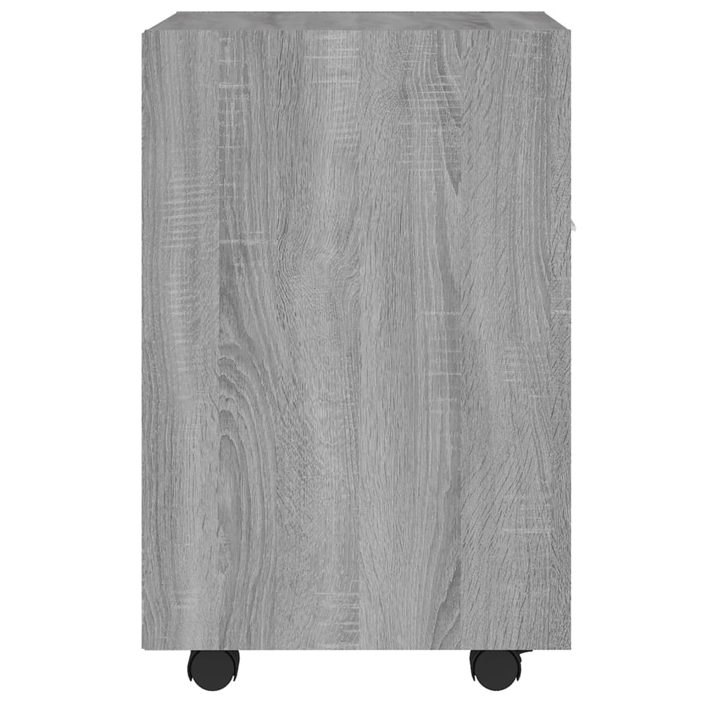 Bijzetkast met wielen 33x38x60 cm bewerkt hout grijs sonoma is nu te koop bij PeponiXL, paradijselijk wonen!