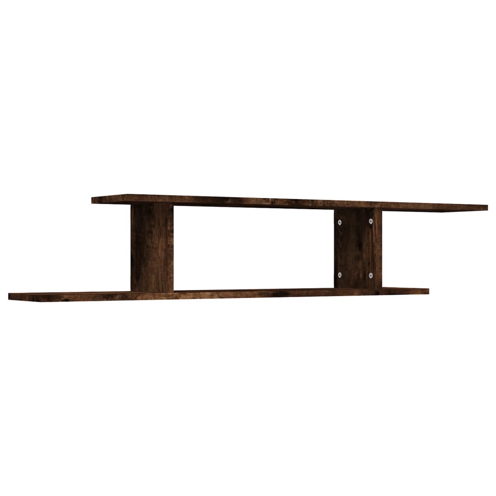 Tv-wandschap 125x18x23 cm bewerkt hout gerookt eikenkleurig is nu te koop bij PeponiXL, paradijselijk wonen!