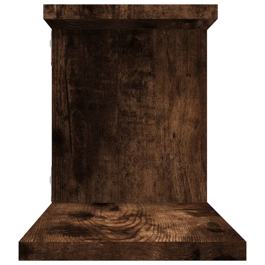 Tv-wandschap 125x18x23 cm bewerkt hout gerookt eikenkleurig is nu te koop bij PeponiXL, paradijselijk wonen!