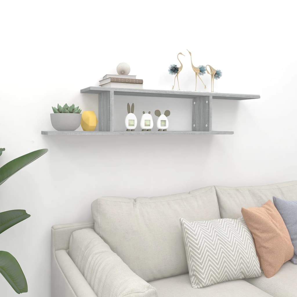 Tv-wandschap 125x18x23 cm bewerkt hout grijs sonoma eikenkleur is nu te koop bij PeponiXL, paradijselijk wonen!