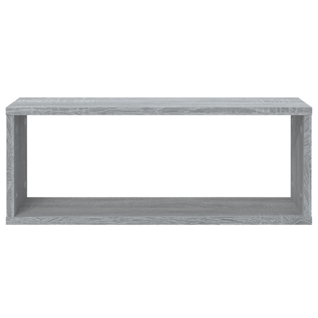 Wandschappen kubus 2 st 60x15x23 cm bewerkt hout grijs sonoma is nu te koop bij PeponiXL, paradijselijk wonen!
