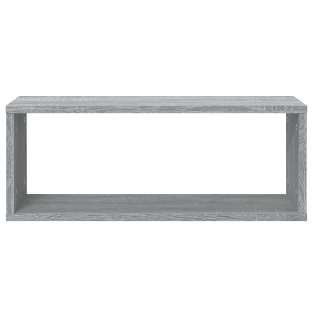 Wandschappen kubus 4 st 60x15x23 cm bewerkt hout grijs sonoma is nu te koop bij PeponiXL, paradijselijk wonen!