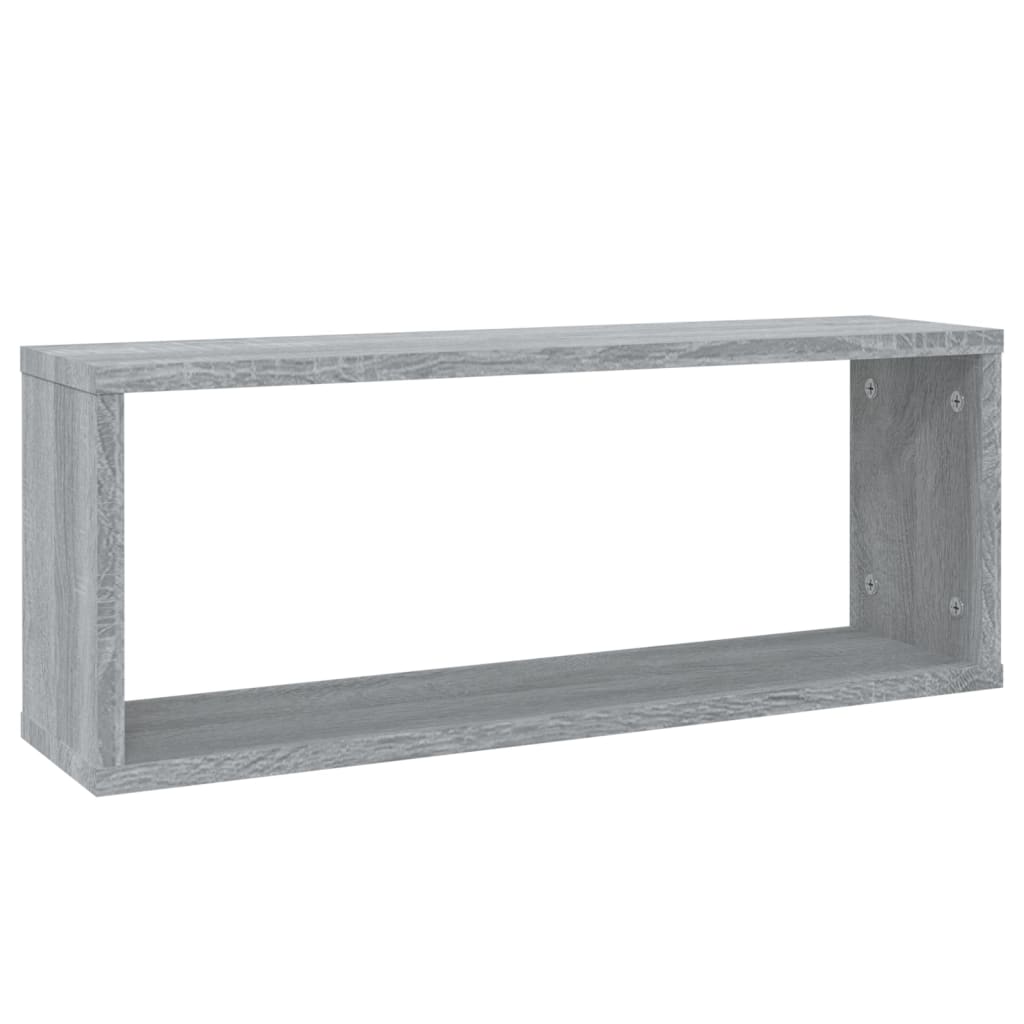 Wandschappen kubus 6 st 60x15x23 cm bewerkt hout grijs sonoma is nu te koop bij PeponiXL, paradijselijk wonen!