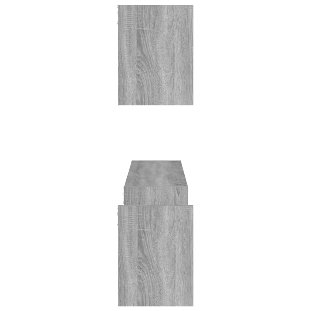 Wandschappen 2 st 100x15x20 cm bewerkt hout grijs sonoma eiken is nu te koop bij PeponiXL, paradijselijk wonen!
