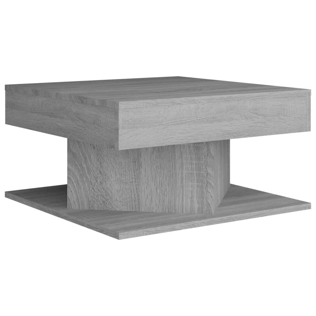 Salontafel 57x57x30 cm bewerkt hout grijs sonoma eikenkleurig is nu te koop bij PeponiXL, paradijselijk wonen!