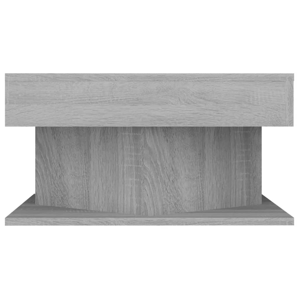 Salontafel 57x57x30 cm bewerkt hout grijs sonoma eikenkleurig is nu te koop bij PeponiXL, paradijselijk wonen!