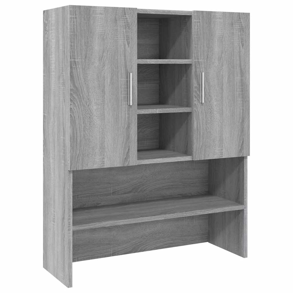 Wasmachinekast 70,5x25,5x90 cm grijs sonoma eikenkleurig is nu te koop bij PeponiXL, paradijselijk wonen!