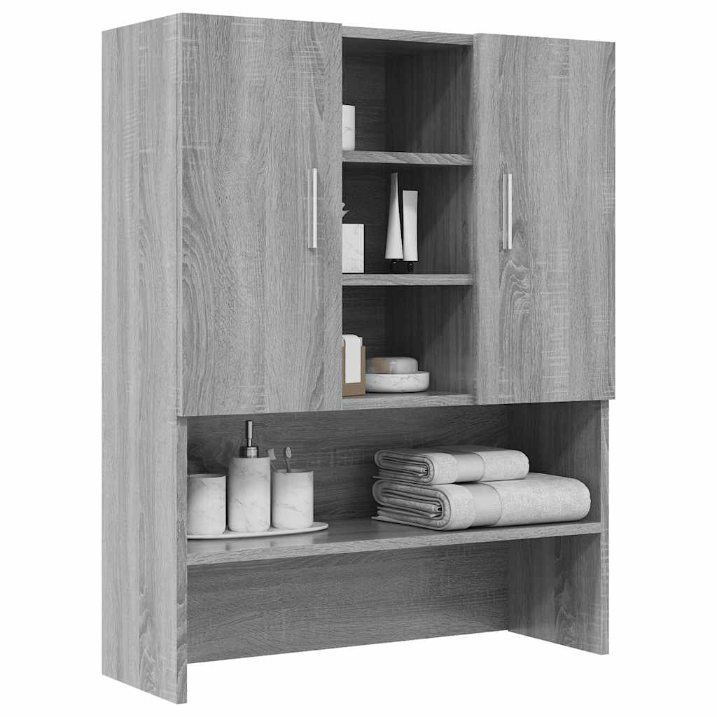 Wasmachinekast 70,5x25,5x90 cm grijs sonoma eikenkleurig is nu te koop bij PeponiXL, paradijselijk wonen!