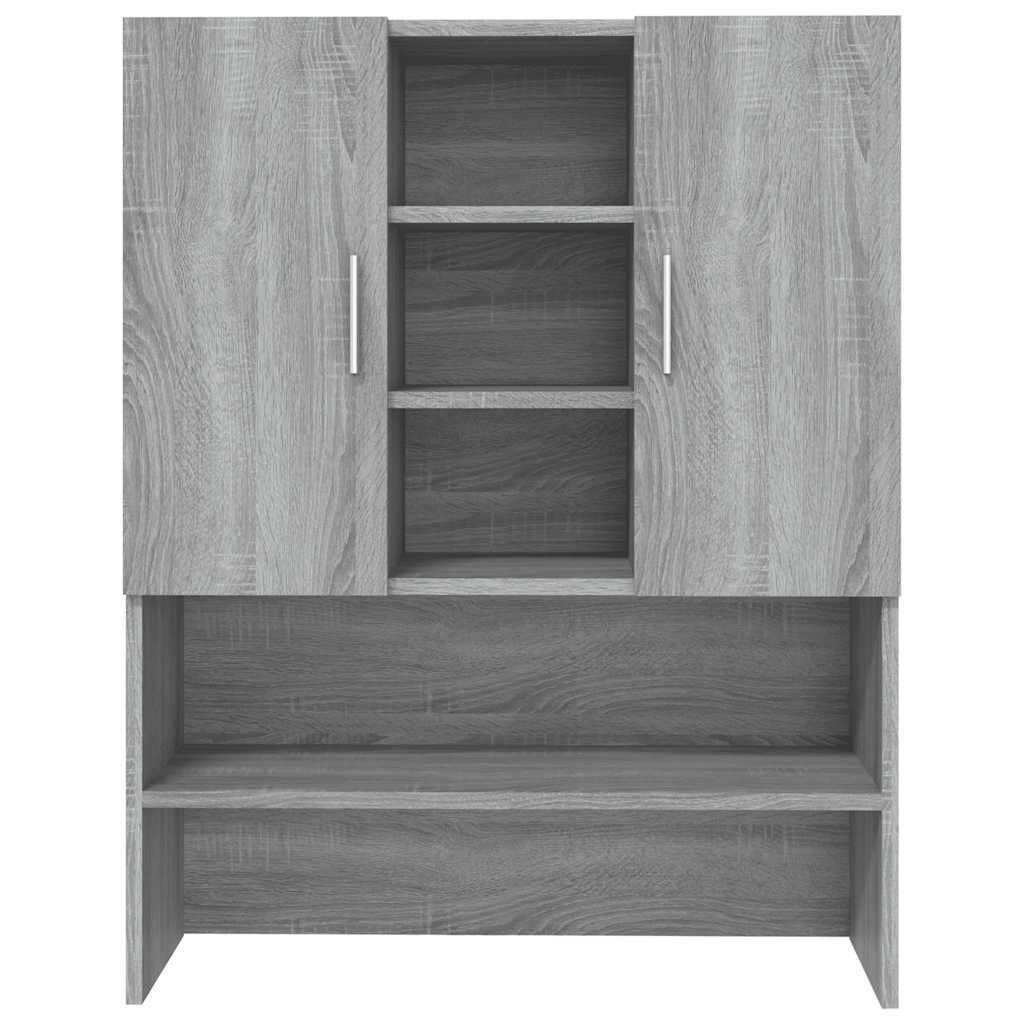 Wasmachinekast 70,5x25,5x90 cm grijs sonoma eikenkleurig is nu te koop bij PeponiXL, paradijselijk wonen!
