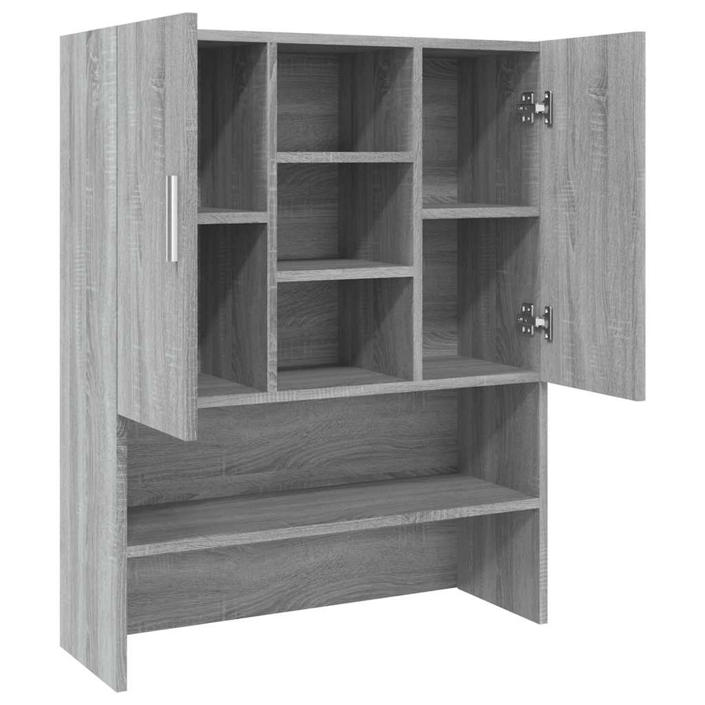 Wasmachinekast 70,5x25,5x90 cm grijs sonoma eikenkleurig is nu te koop bij PeponiXL, paradijselijk wonen!