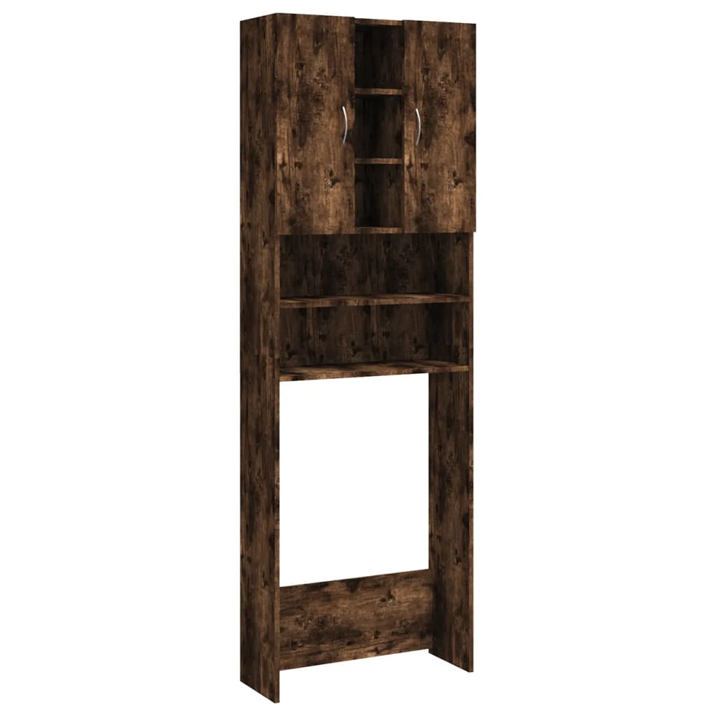 Wasmachinekast 64x25,5x190 cm gerookt eikenkleurig is nu te koop bij PeponiXL, paradijselijk wonen!