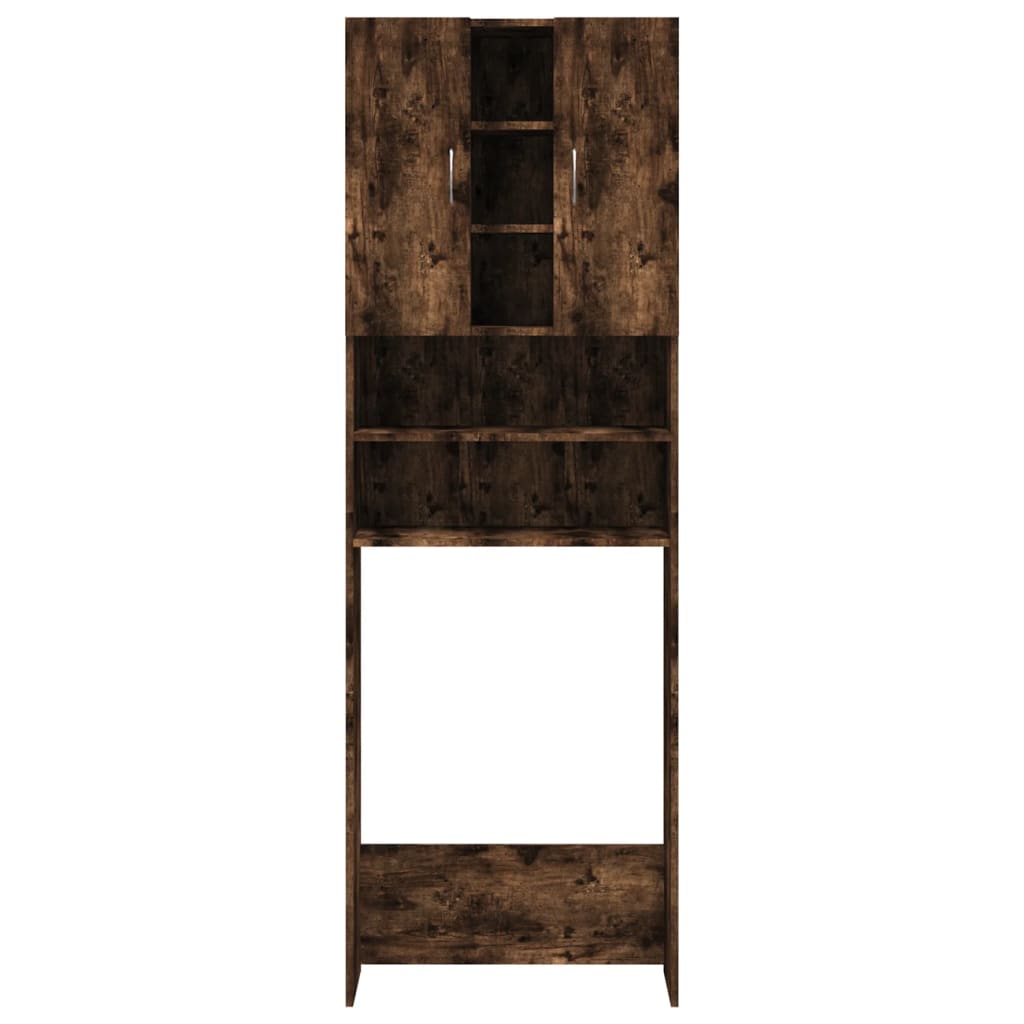 Wasmachinekast 64x25,5x190 cm gerookt eikenkleurig is nu te koop bij PeponiXL, paradijselijk wonen!